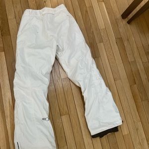 White womens snow pants